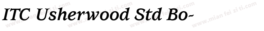 ITC Usherwood Std Bo字体转换